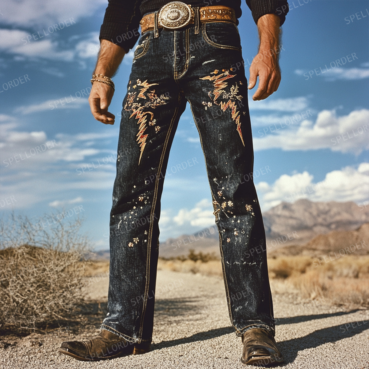 American western style jeans 