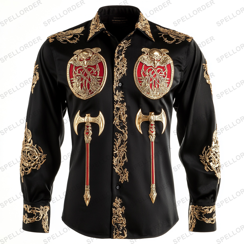 Classic viking style wrinkle-resistant formal casual long sleeve shirt
