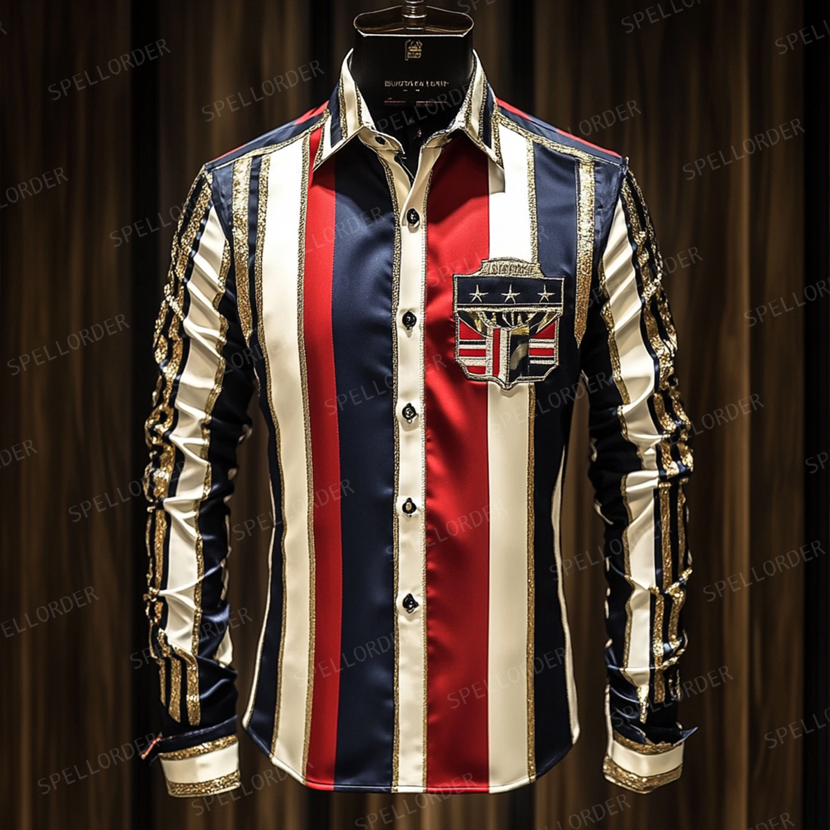 Luxury exclusive design classic western outdoor business vacation casual long sleeves shirt