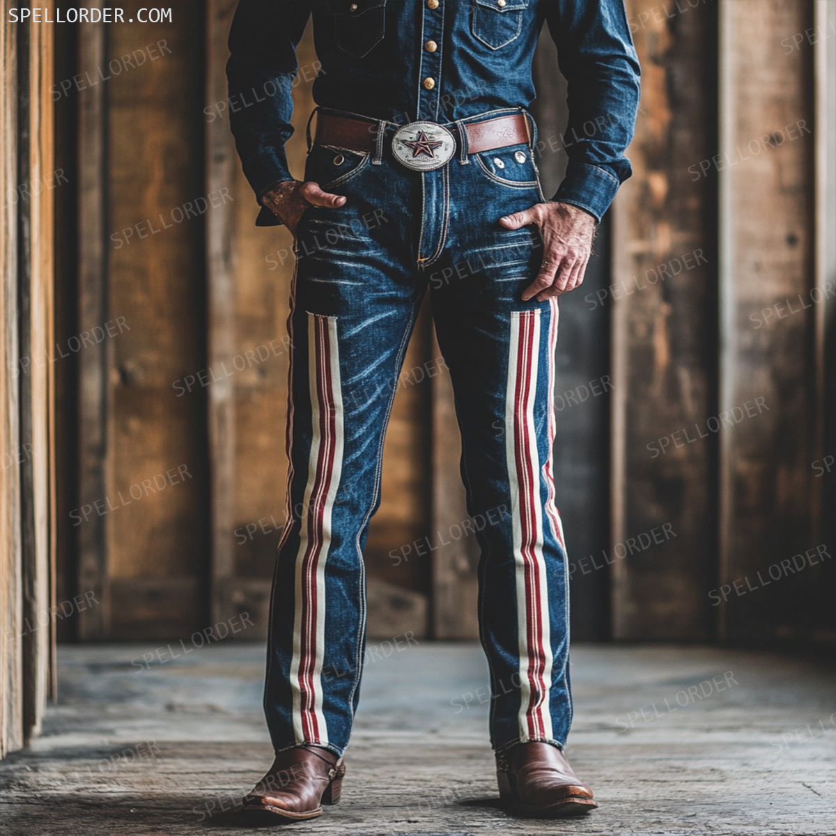 American western style jeans 