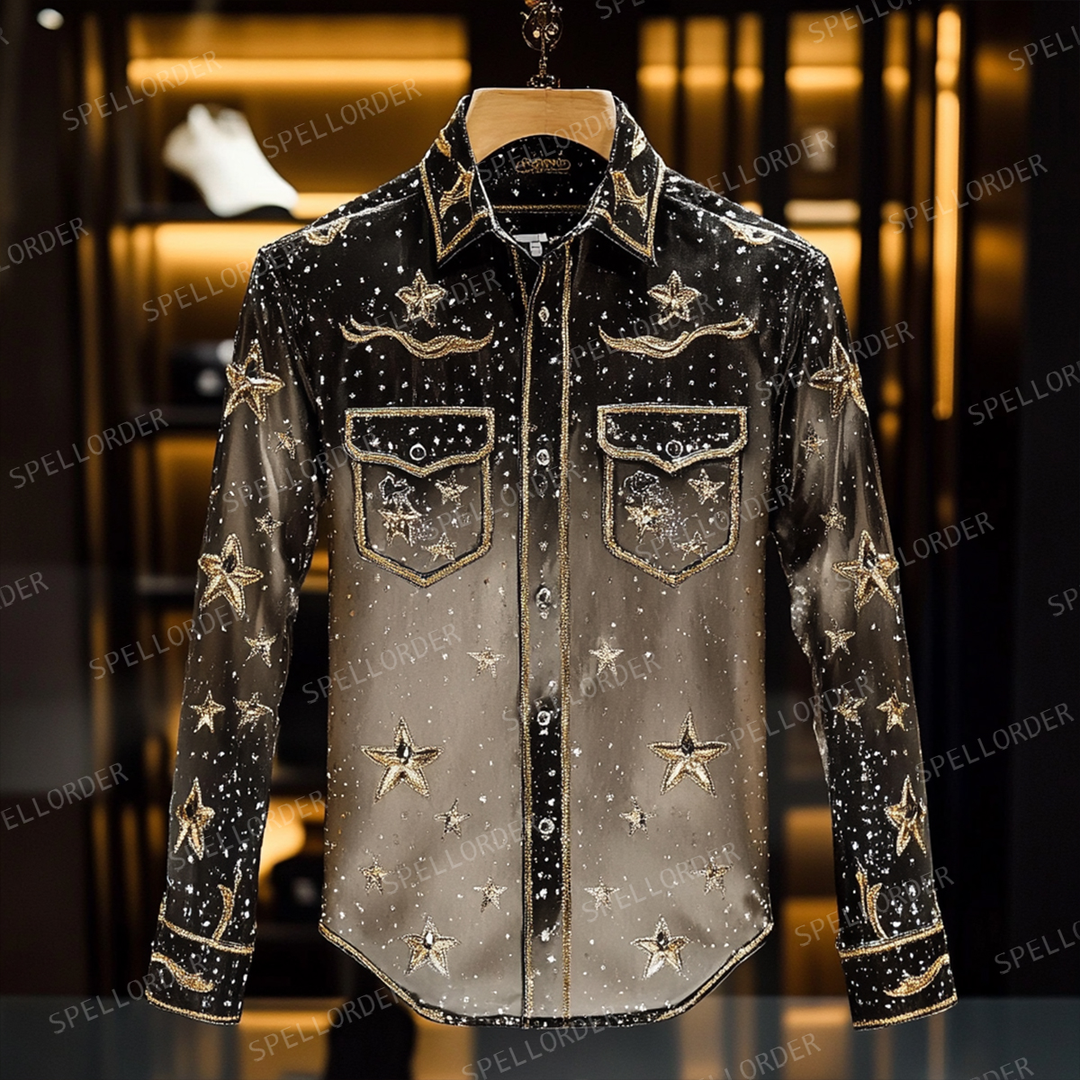 Western luxury exclusive design classic business vacation casual shirt