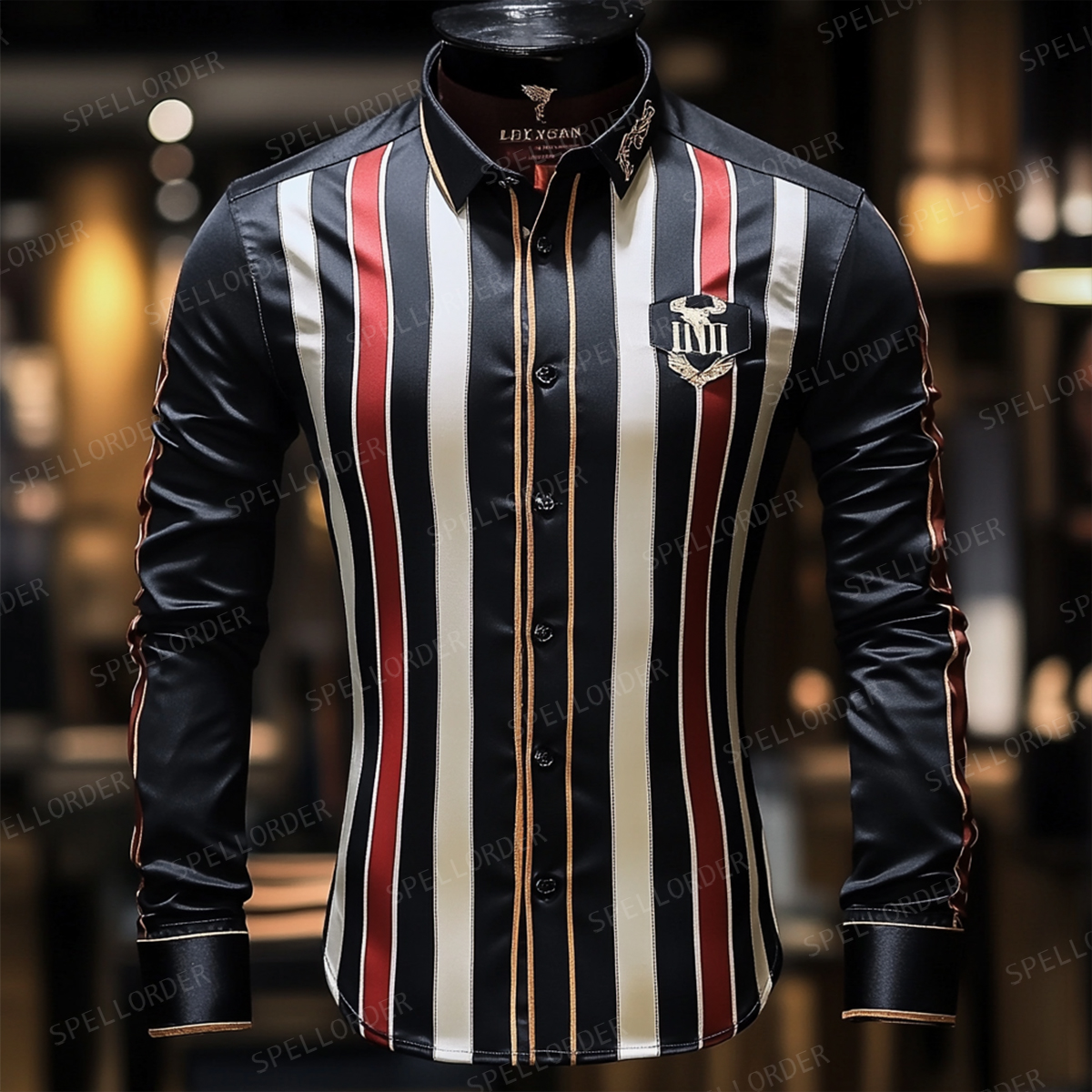Luxury exclusive design classic western outdoor business vacation casual long sleeves shirt