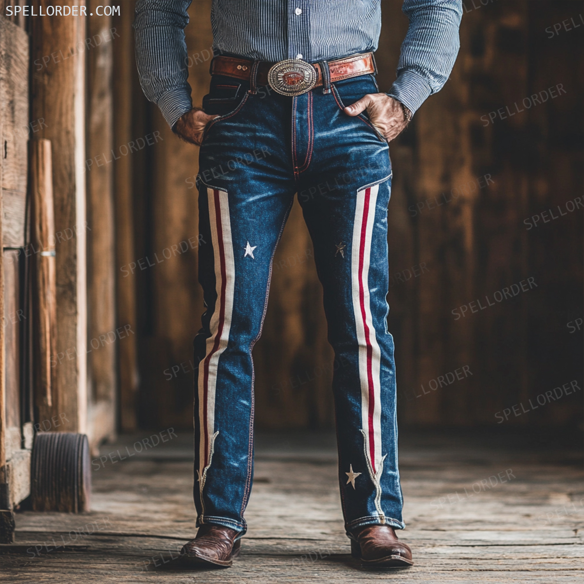 American western style jeans 