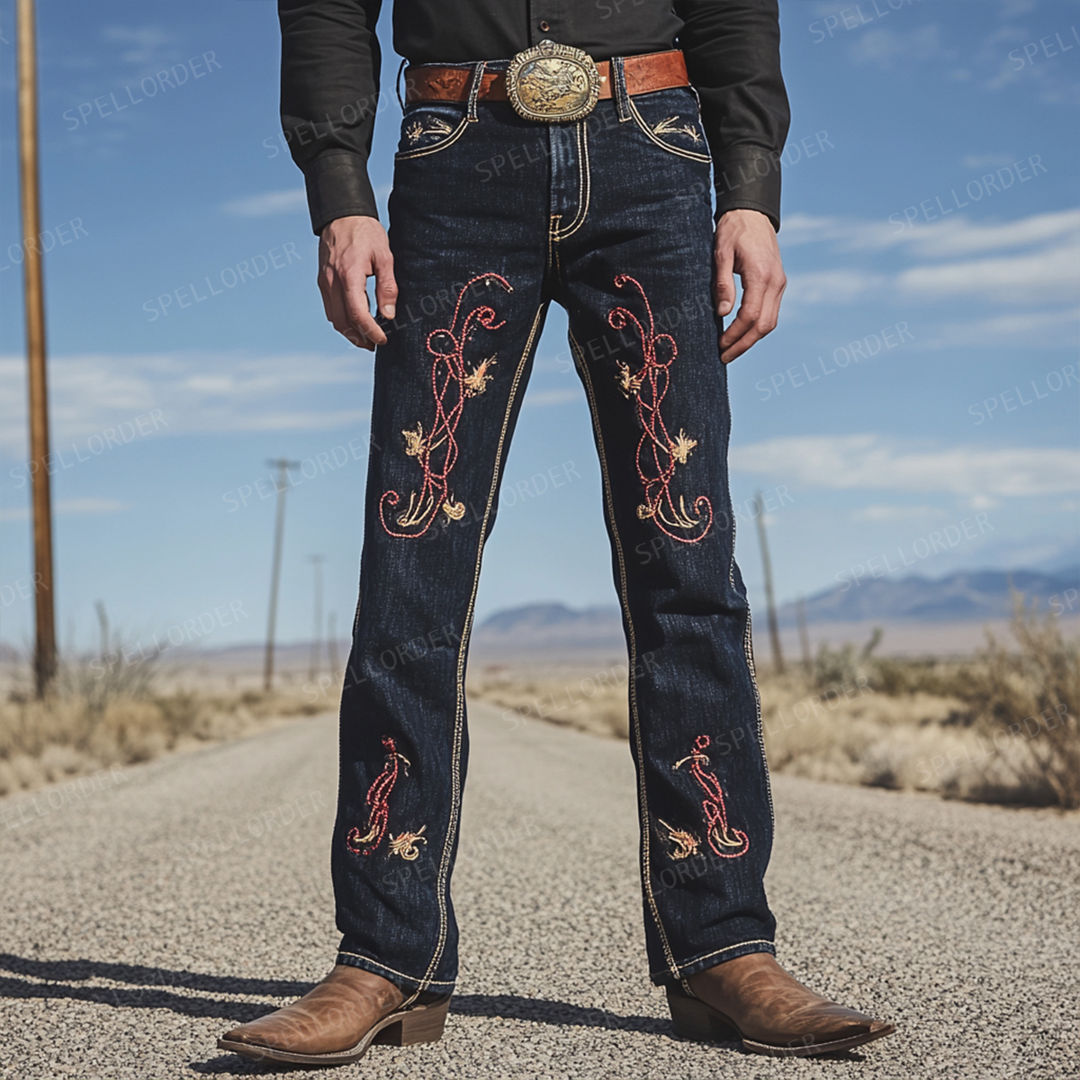 American western style jeans 