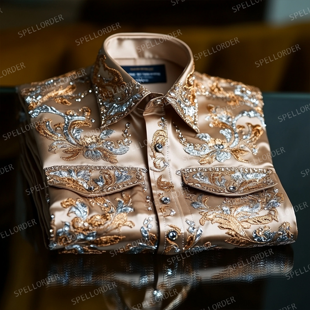 Western luxury exclusive design classic business vacation casual shirt
