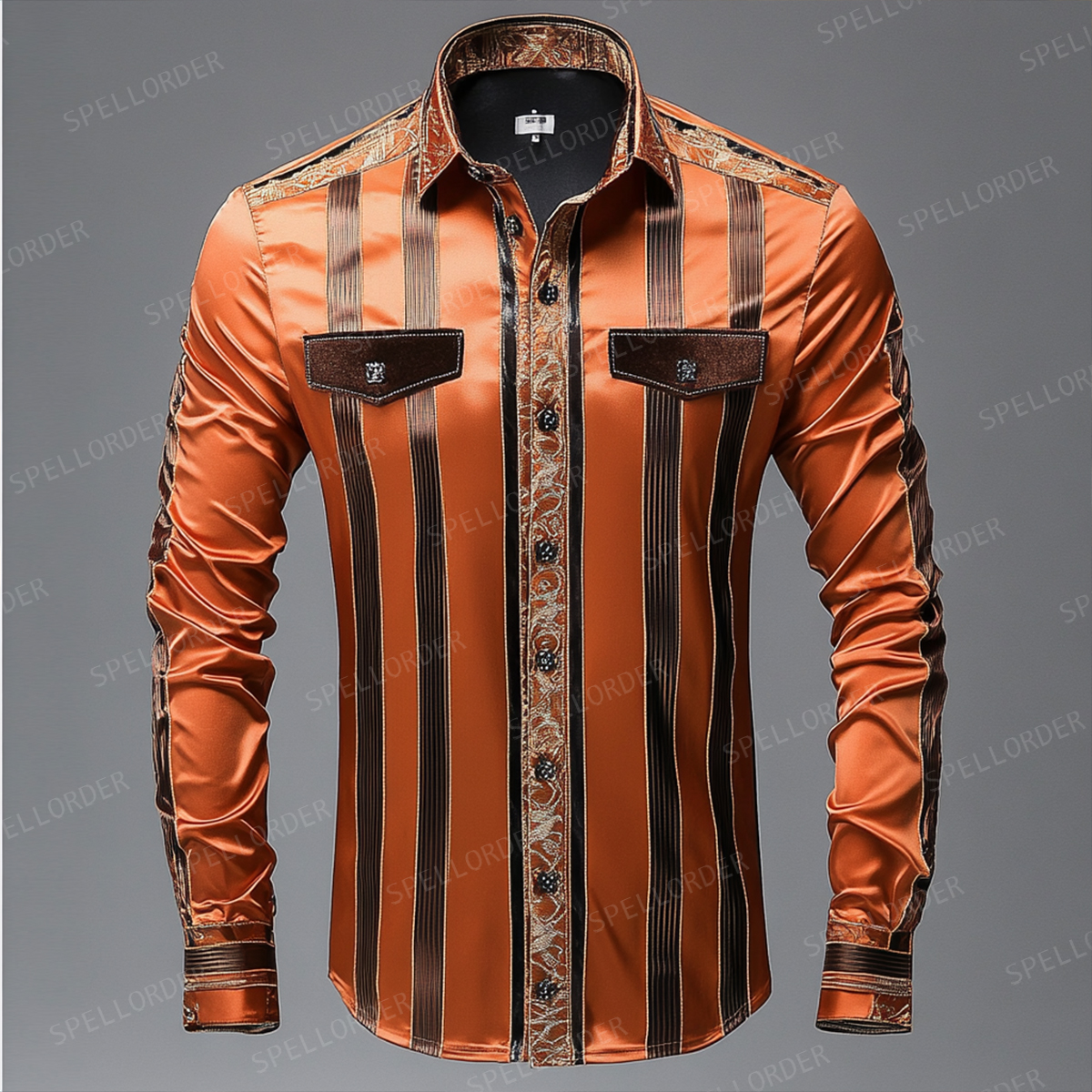 Luxury exclusive design classic western outdoor business vacation casual long sleeves shirt