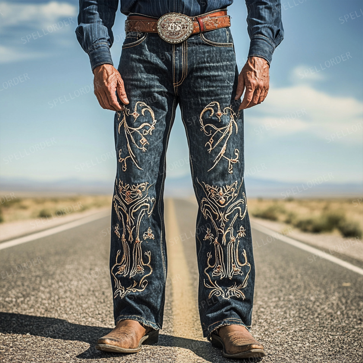 American western style jeans 