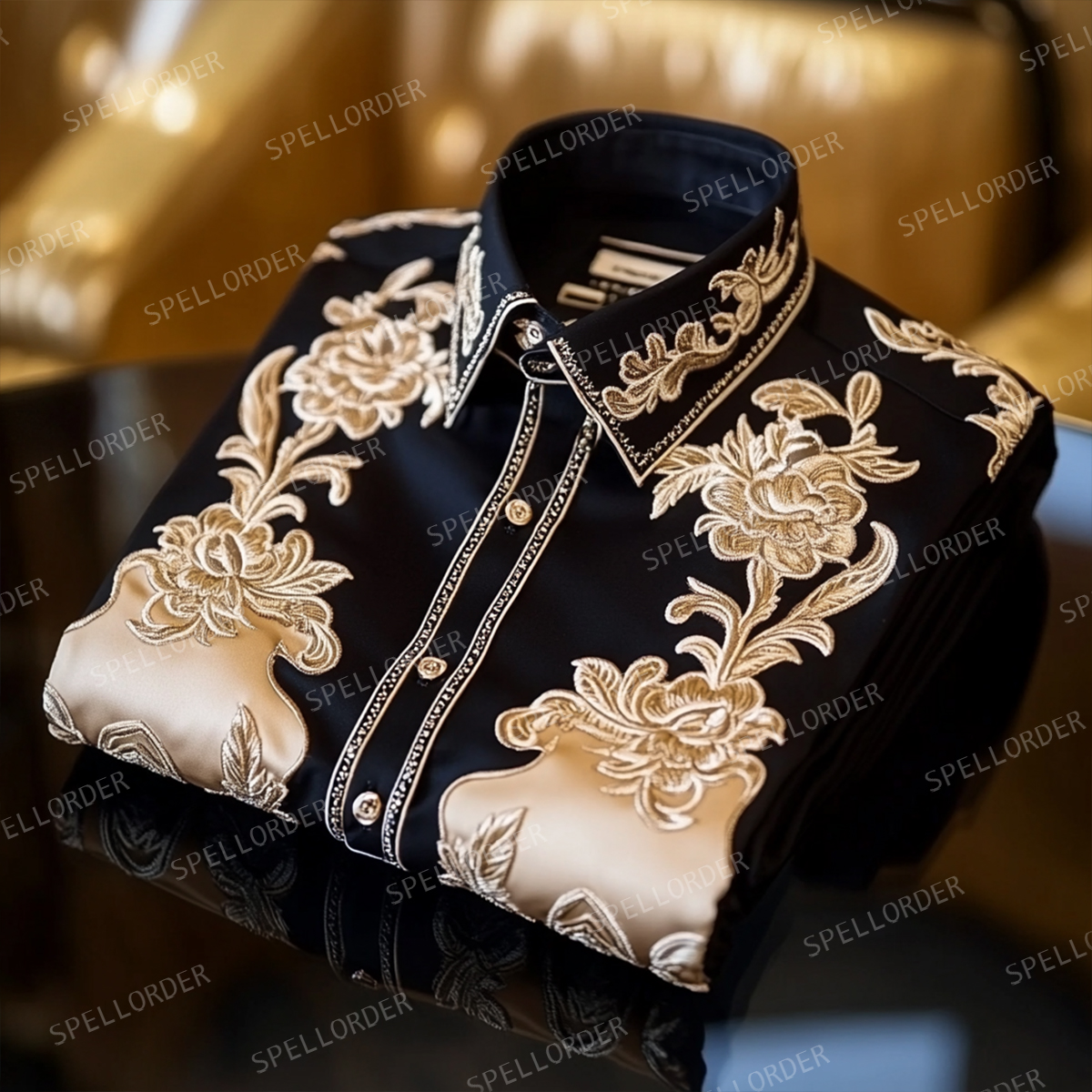 Western luxury exclusive design classic business vacation casual shirt