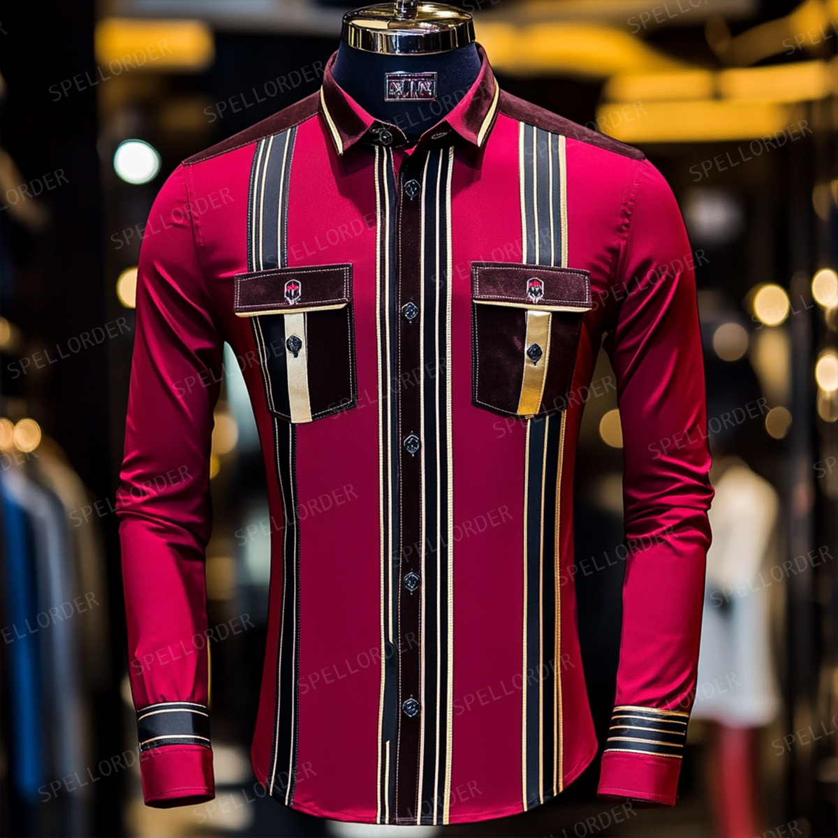 Luxury exclusive design classic western outdoor business vacation casual long sleeves shirt