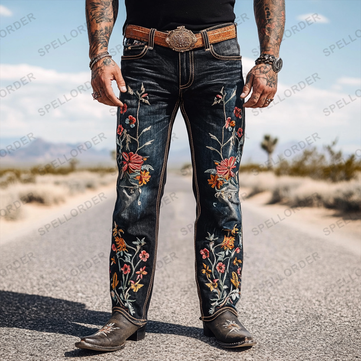 American western style jeans 