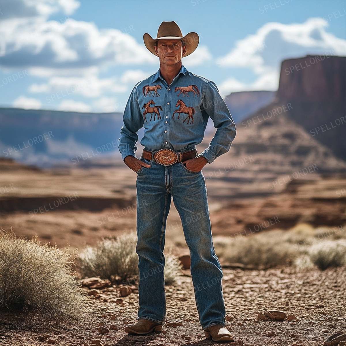 American western style jeans 