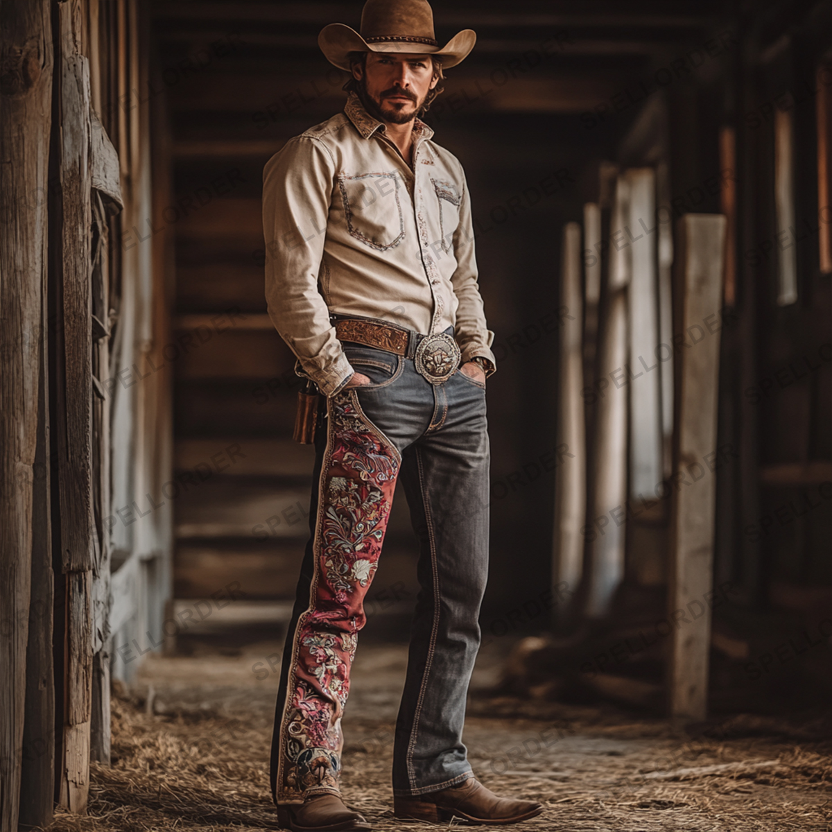 American western style jeans 