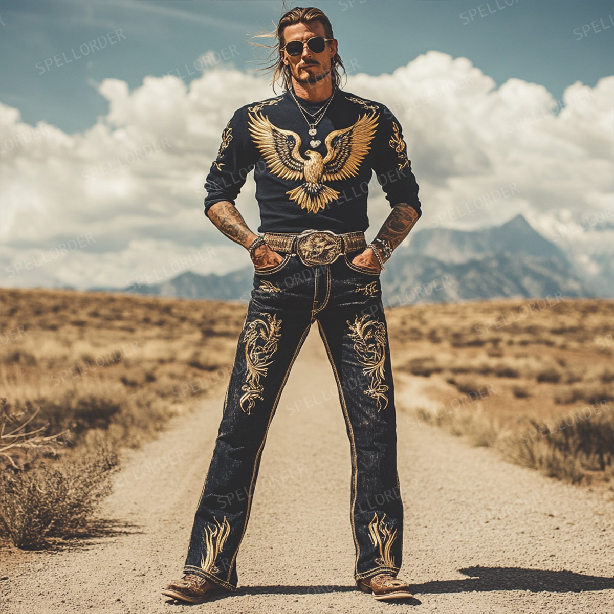 American western style jeans 