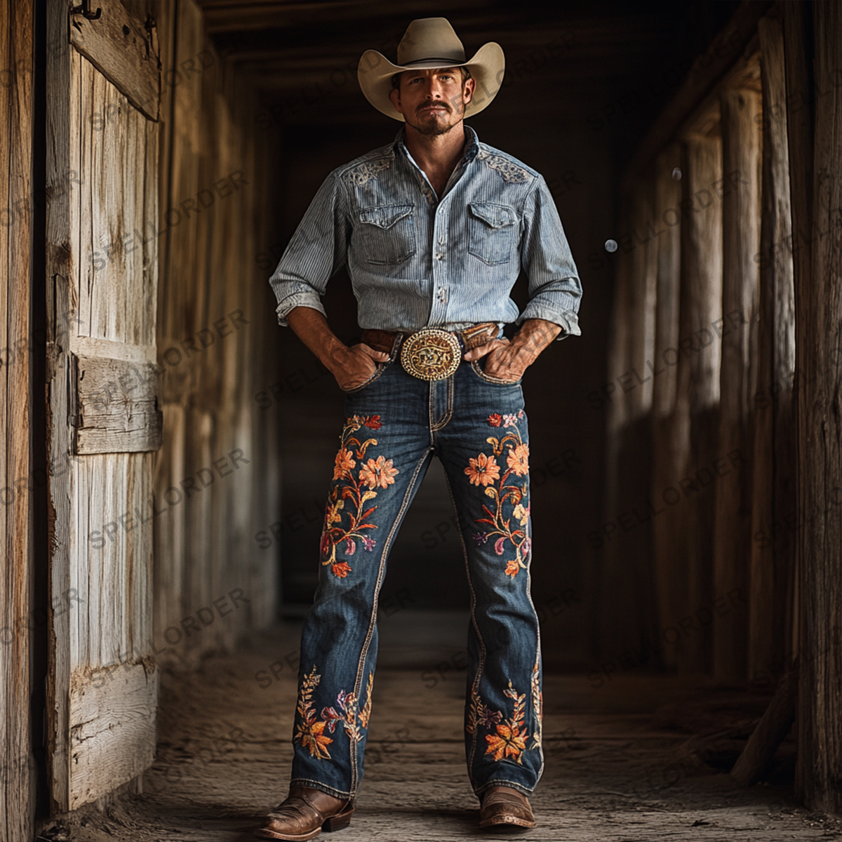 American western style jeans 