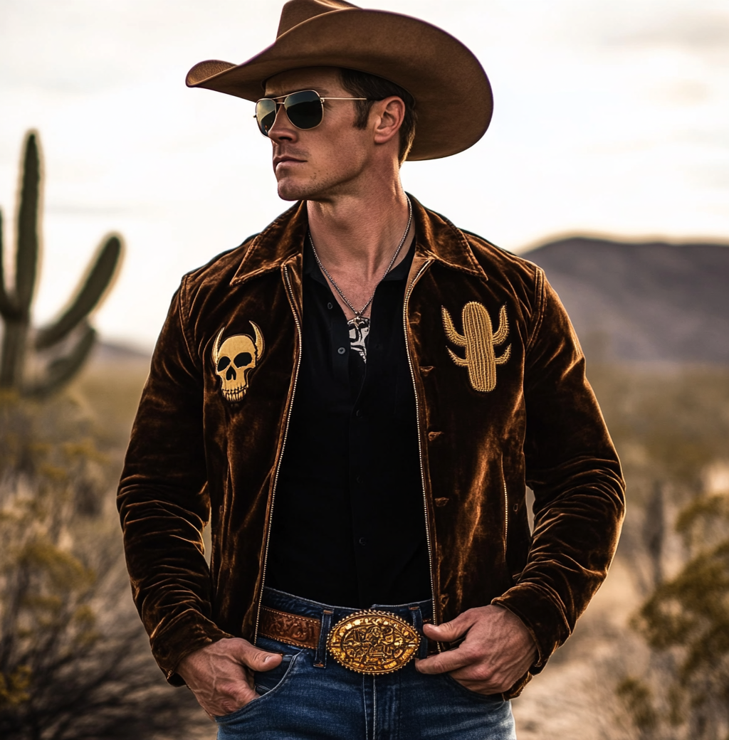 Men American Western Suit Outdoor Jacket Blazer