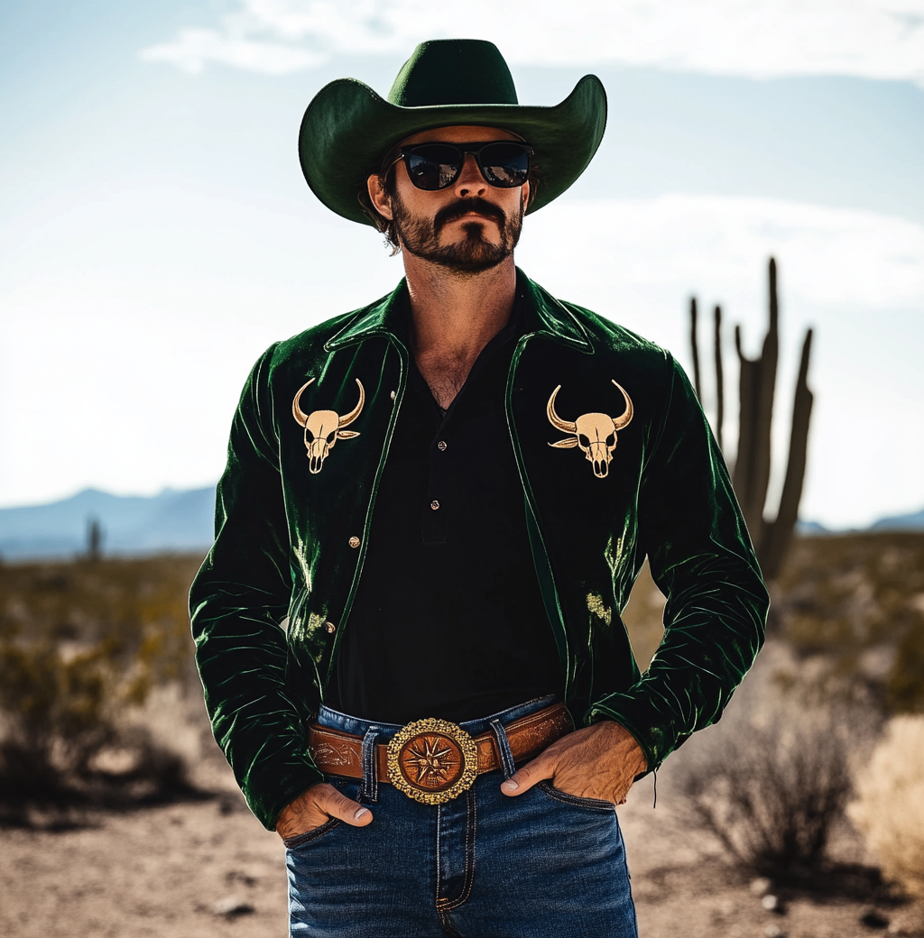 Men American Western Suit Outdoor Jacket Blazer