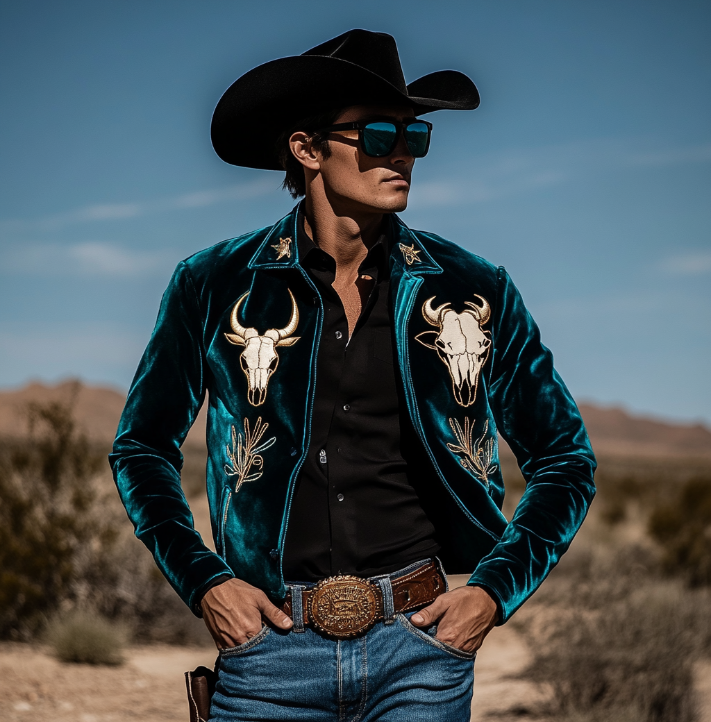 Men American Western Suit Outdoor Jacket Blazer