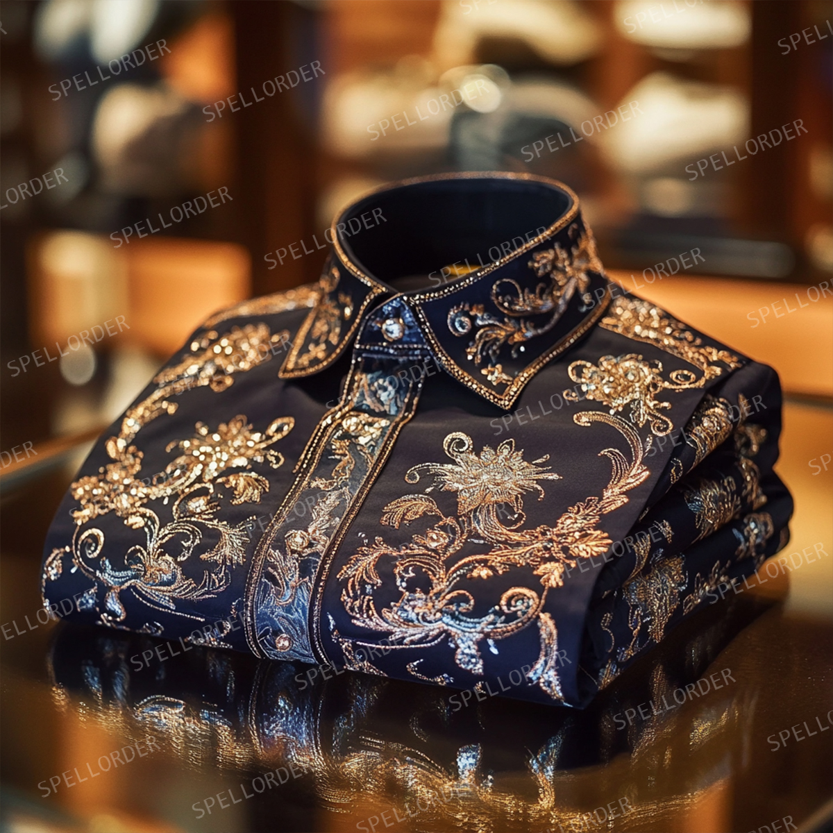 Western luxury exclusive design classic business vacation casual shirt