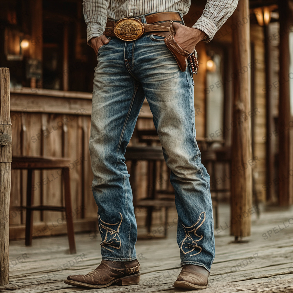 American western style jeans 