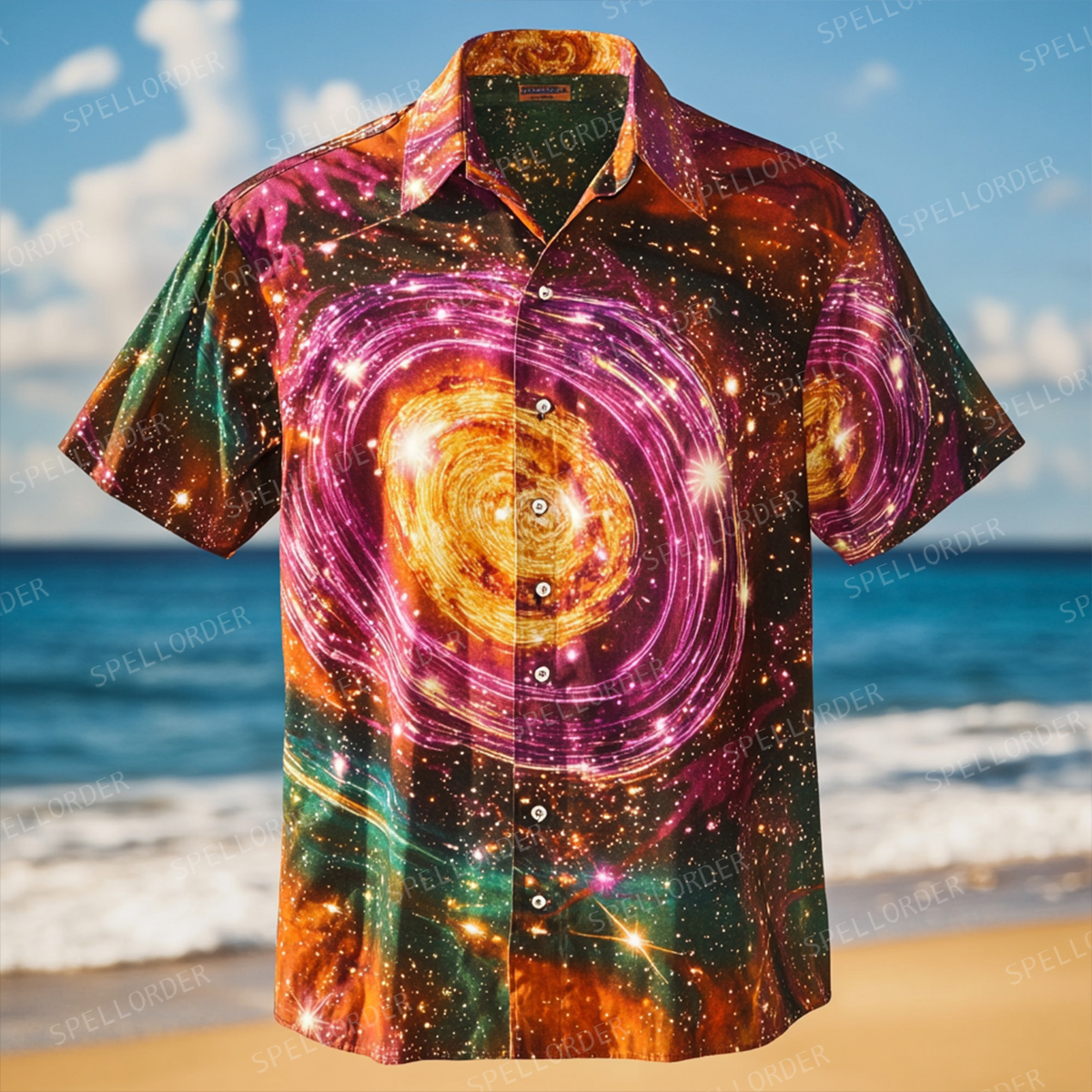 Classic aesthetic design men casual vacation cotton shirt