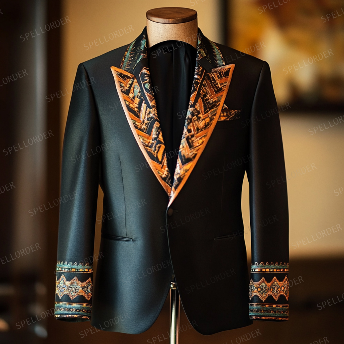Men's Luxury Embroidery Business Casual Fashion Blazer Jacket Suit  Jacke Anzug