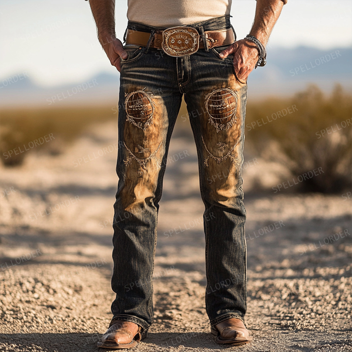 American western style jeans 