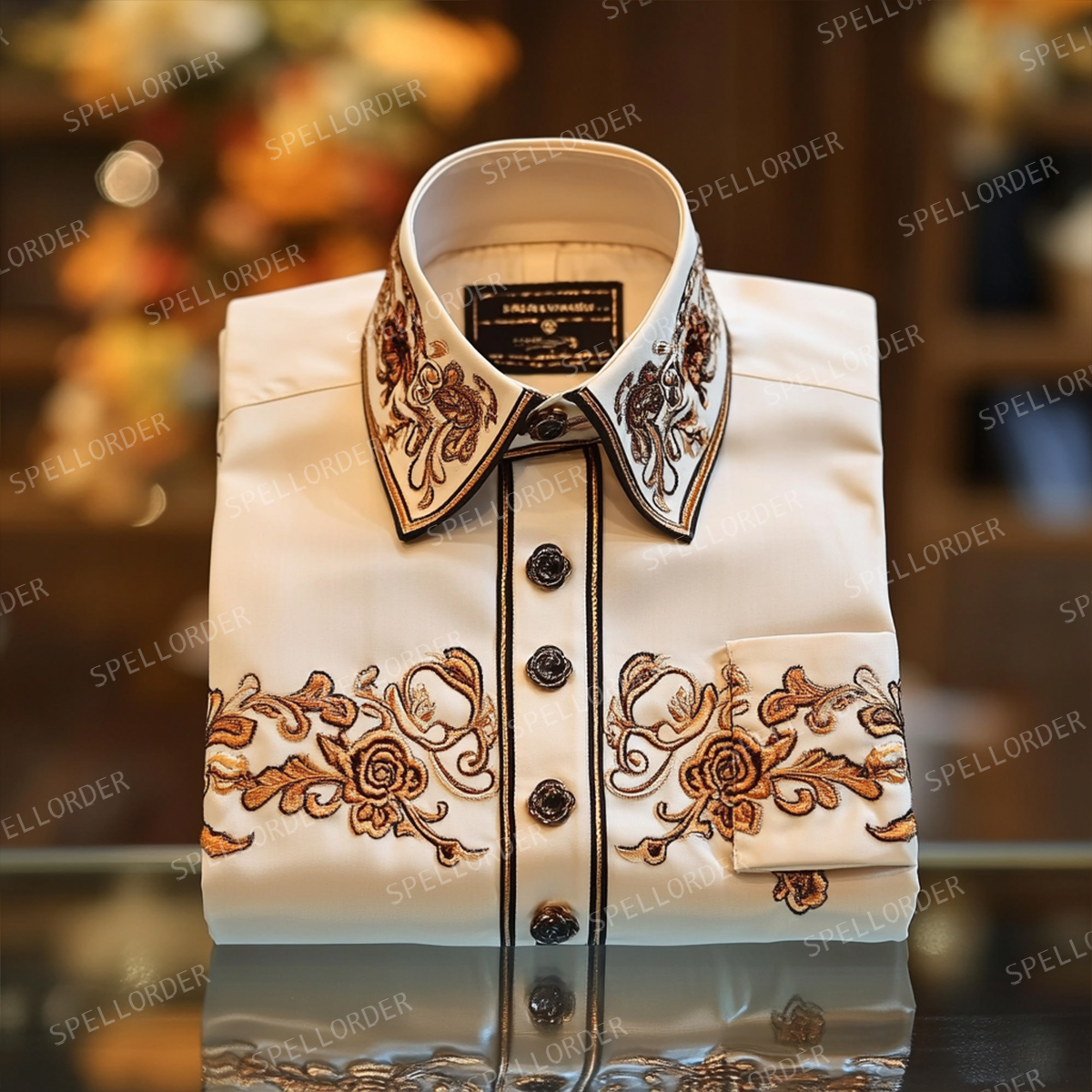 Western luxury exclusive design classic business vacation casual shirt