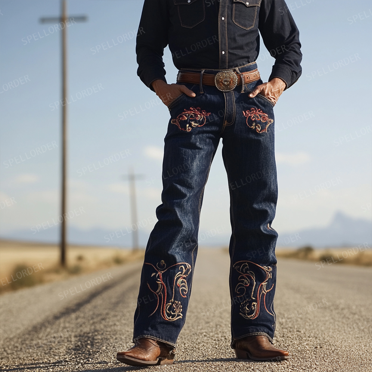 American western style jeans 