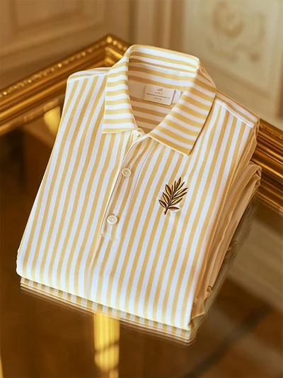 High Elasticity Soft Unique Men's Satin Luxe Print Short Sleeve Button Shirt