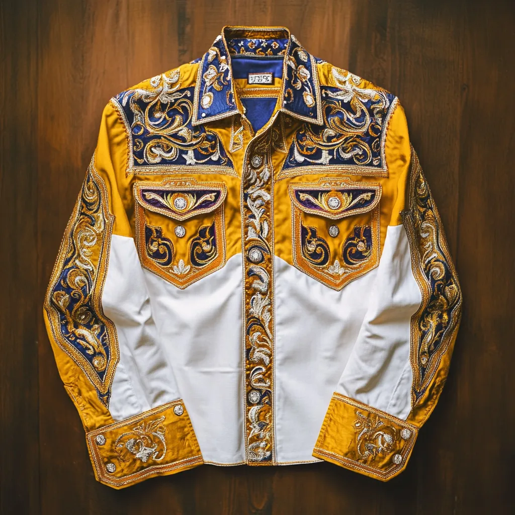 Retro American western cowboy shirt 