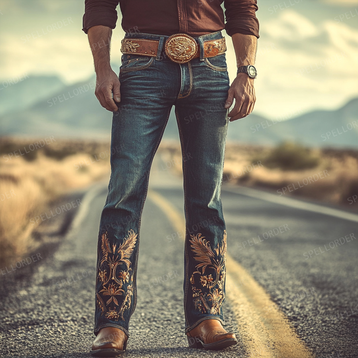American western style jeans 