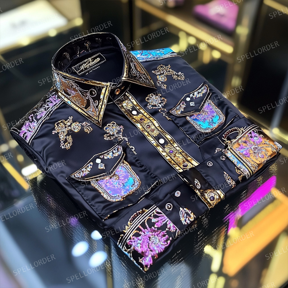 Western luxury exclusive design classic business vacation casual shirt