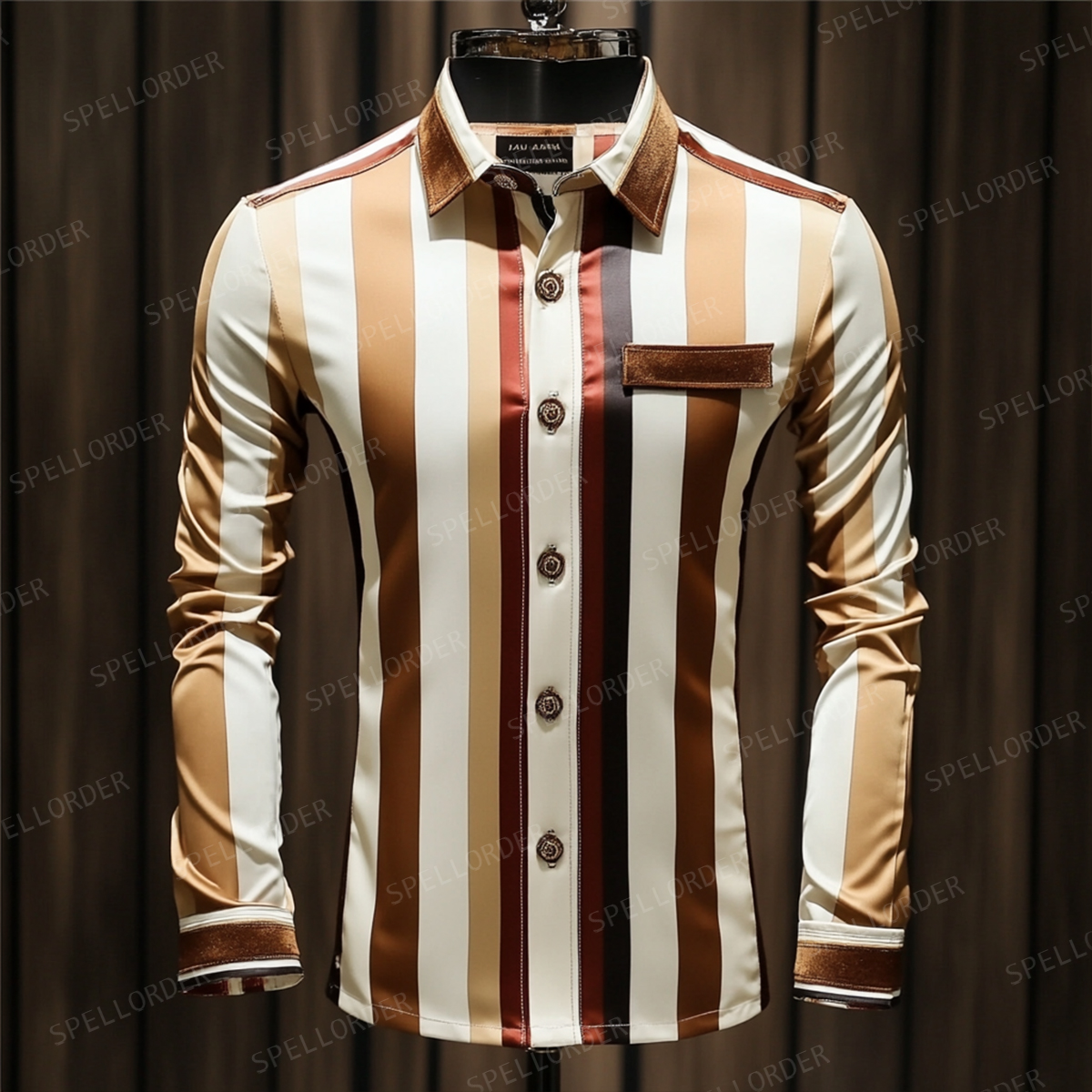 Luxury exclusive design classic western outdoor business vacation casual long sleeves shirt