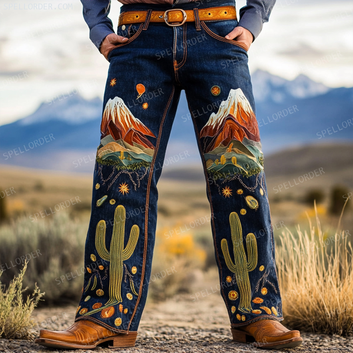 American western style jeans 