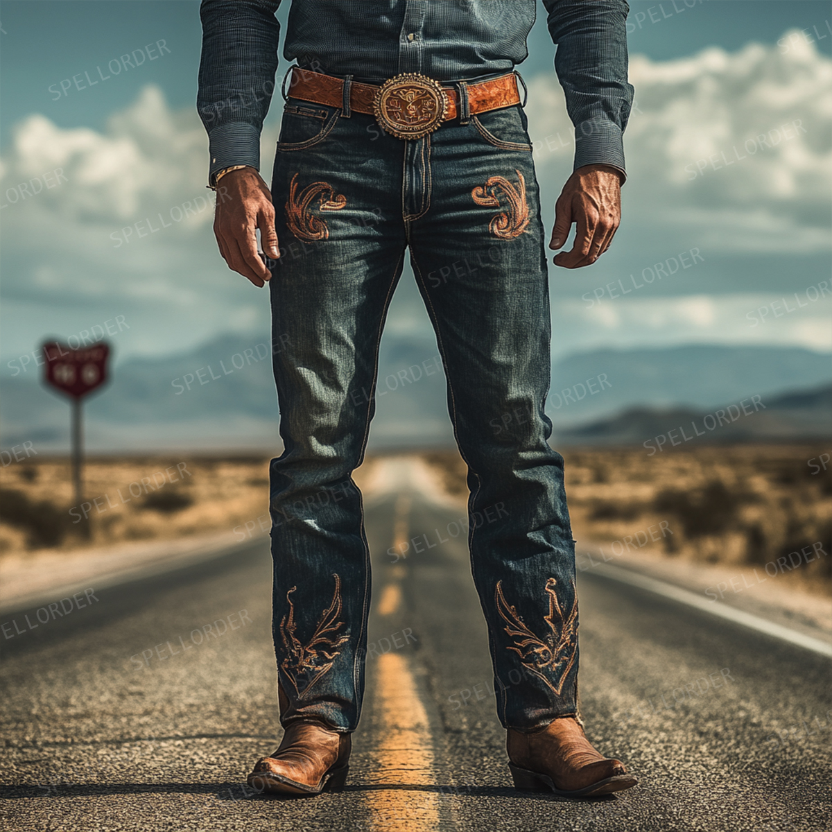 American western style jeans 