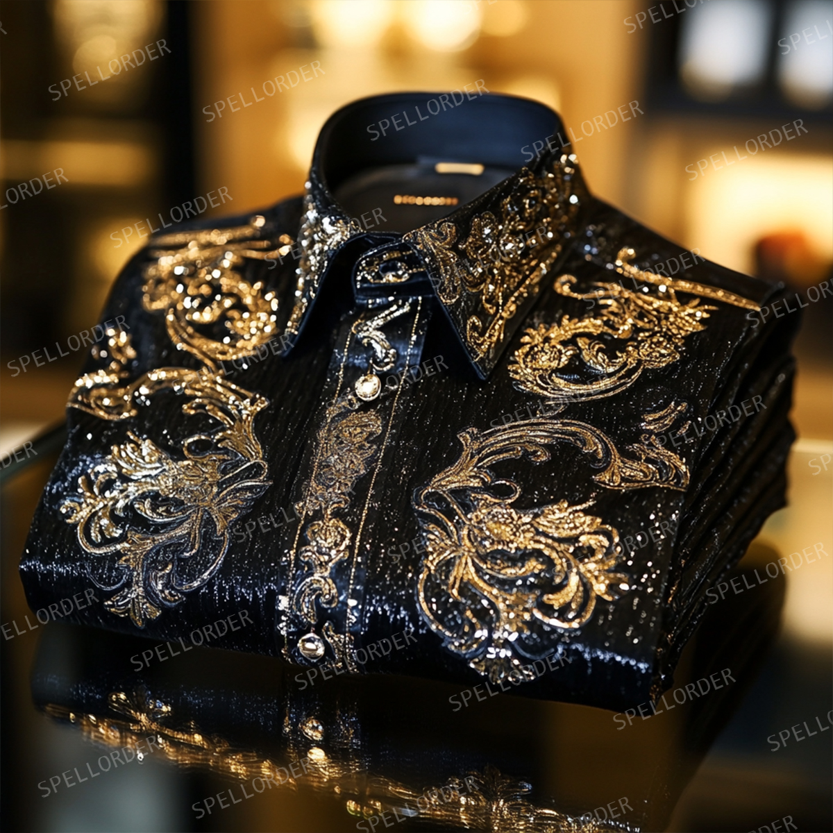 Western luxury exclusive design classic business vacation casual shirt