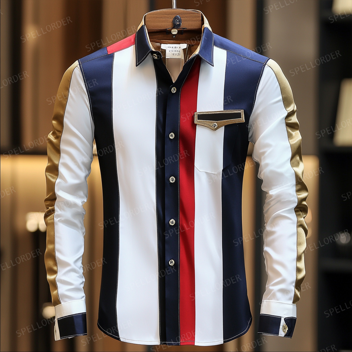 Luxury exclusive design classic western outdoor business vacation casual long sleeves shirt