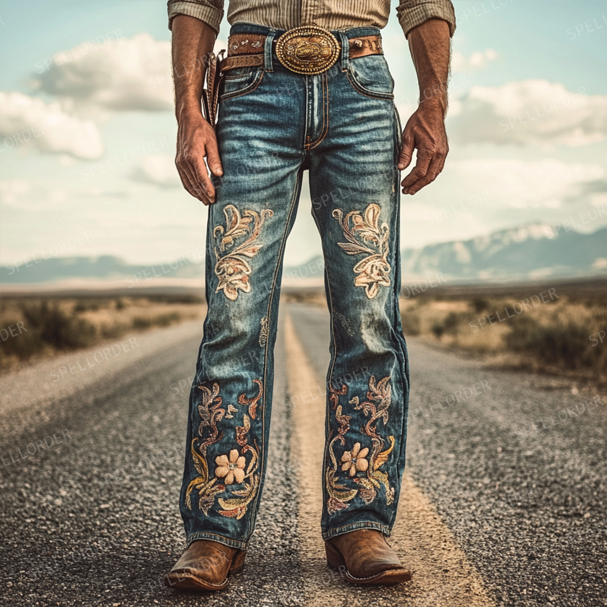American western style jeans 