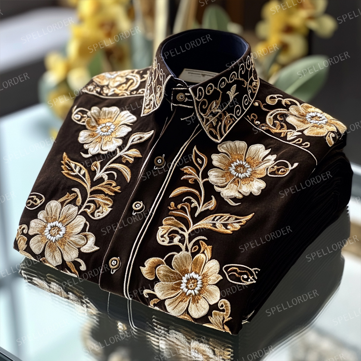 Western luxury exclusive design classic business vacation casual shirt