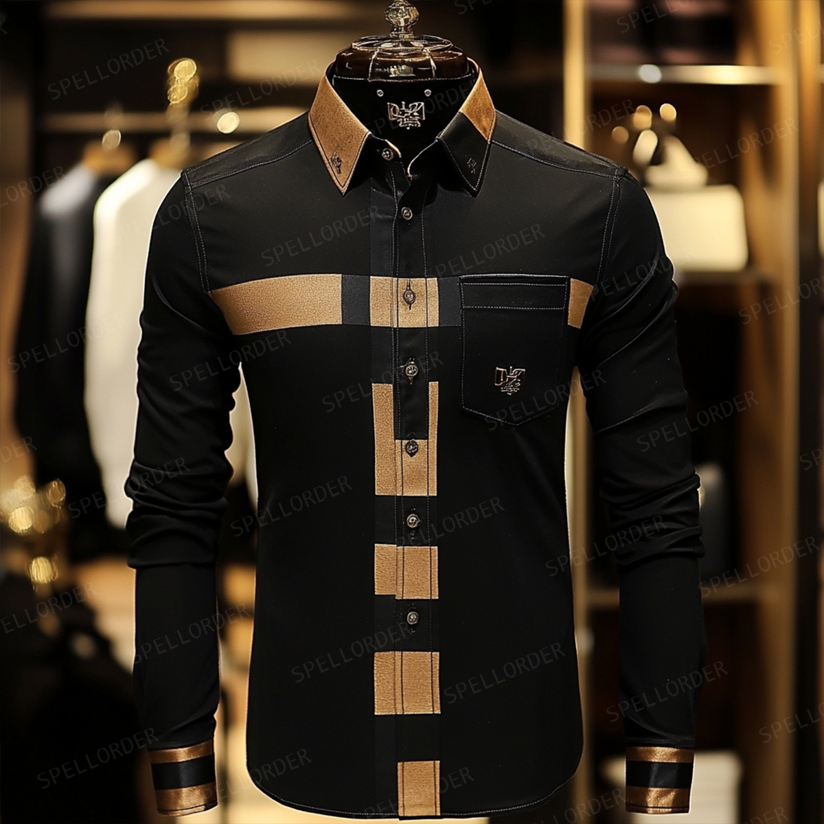 Luxury exclusive design classic western outdoor business vacation casual long sleeves shirt