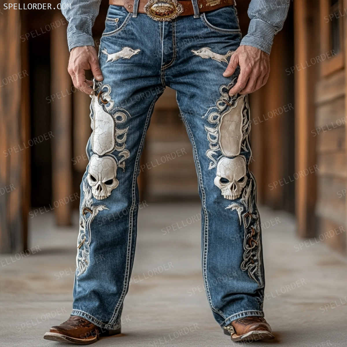 American western style jeans 
