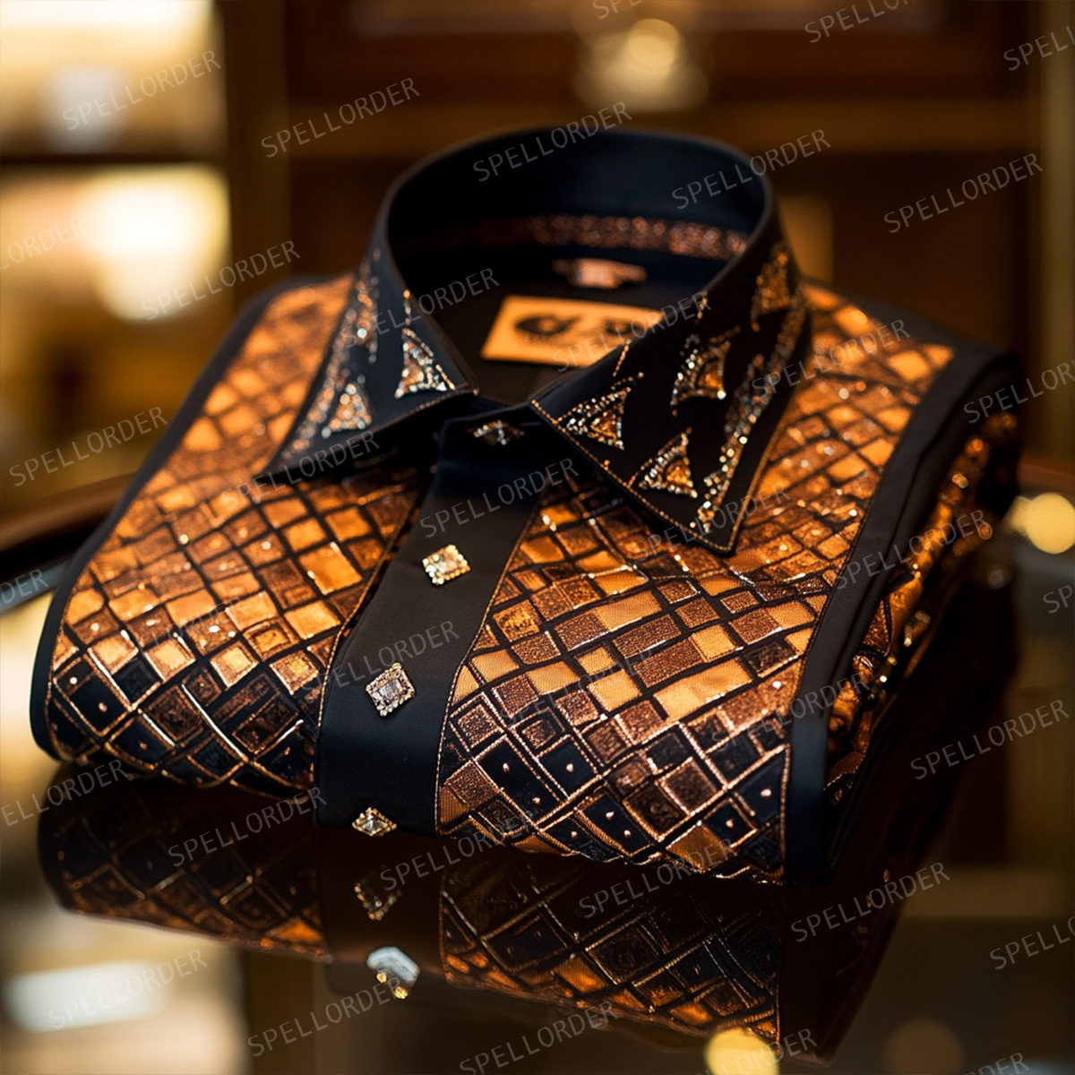 Western luxury exclusive design classic business vacation casual shirt