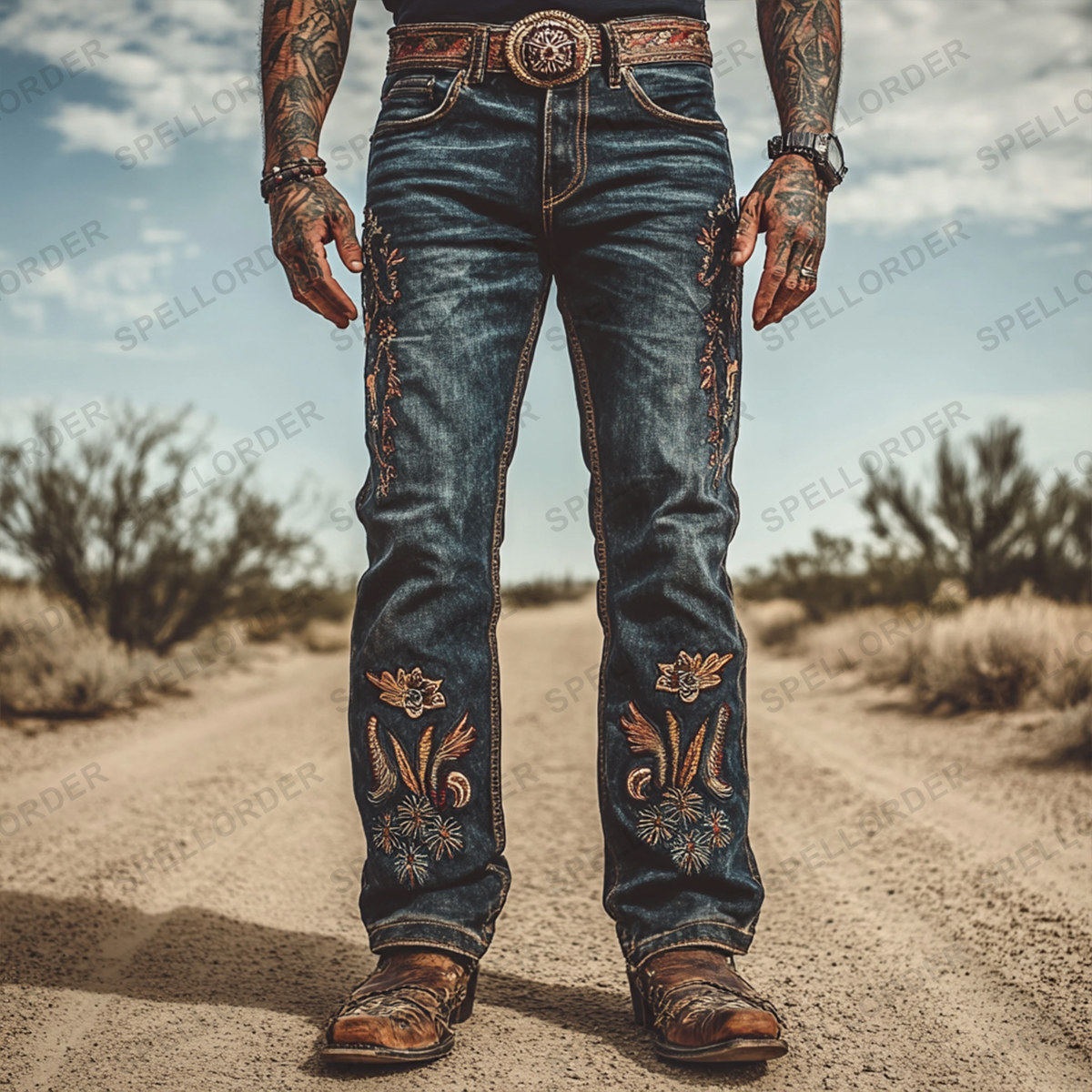 American western style jeans 