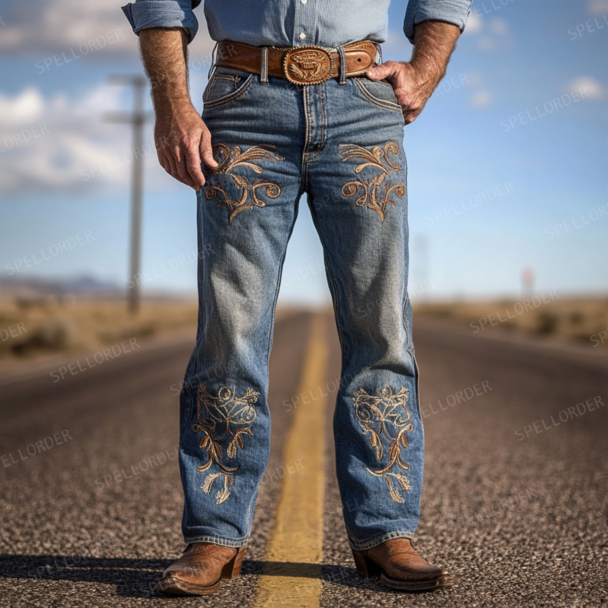 American western style jeans 