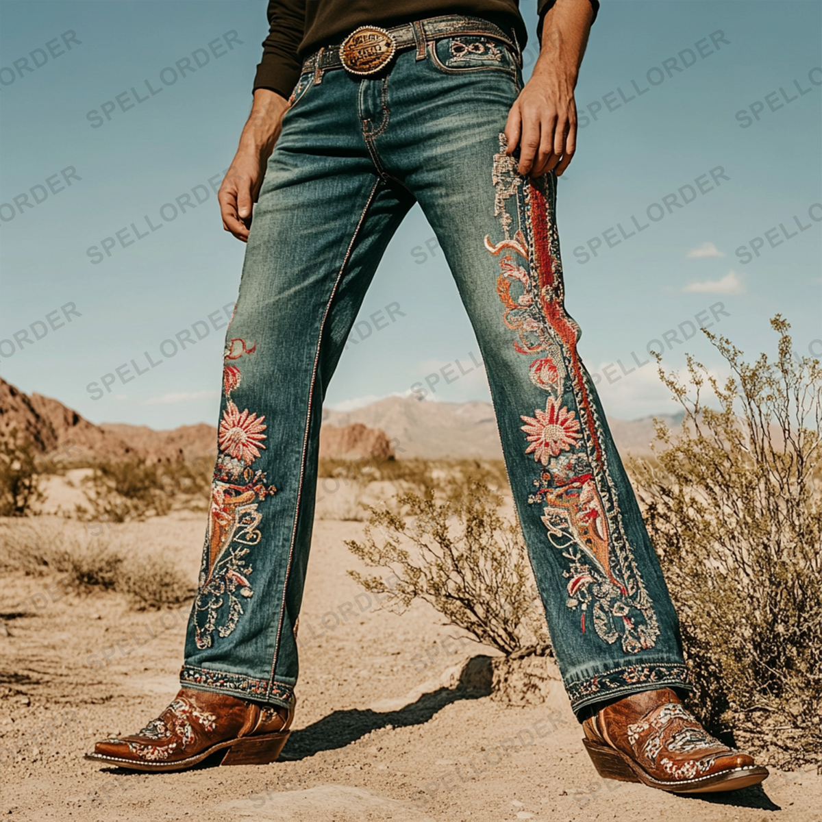 American western style jeans 