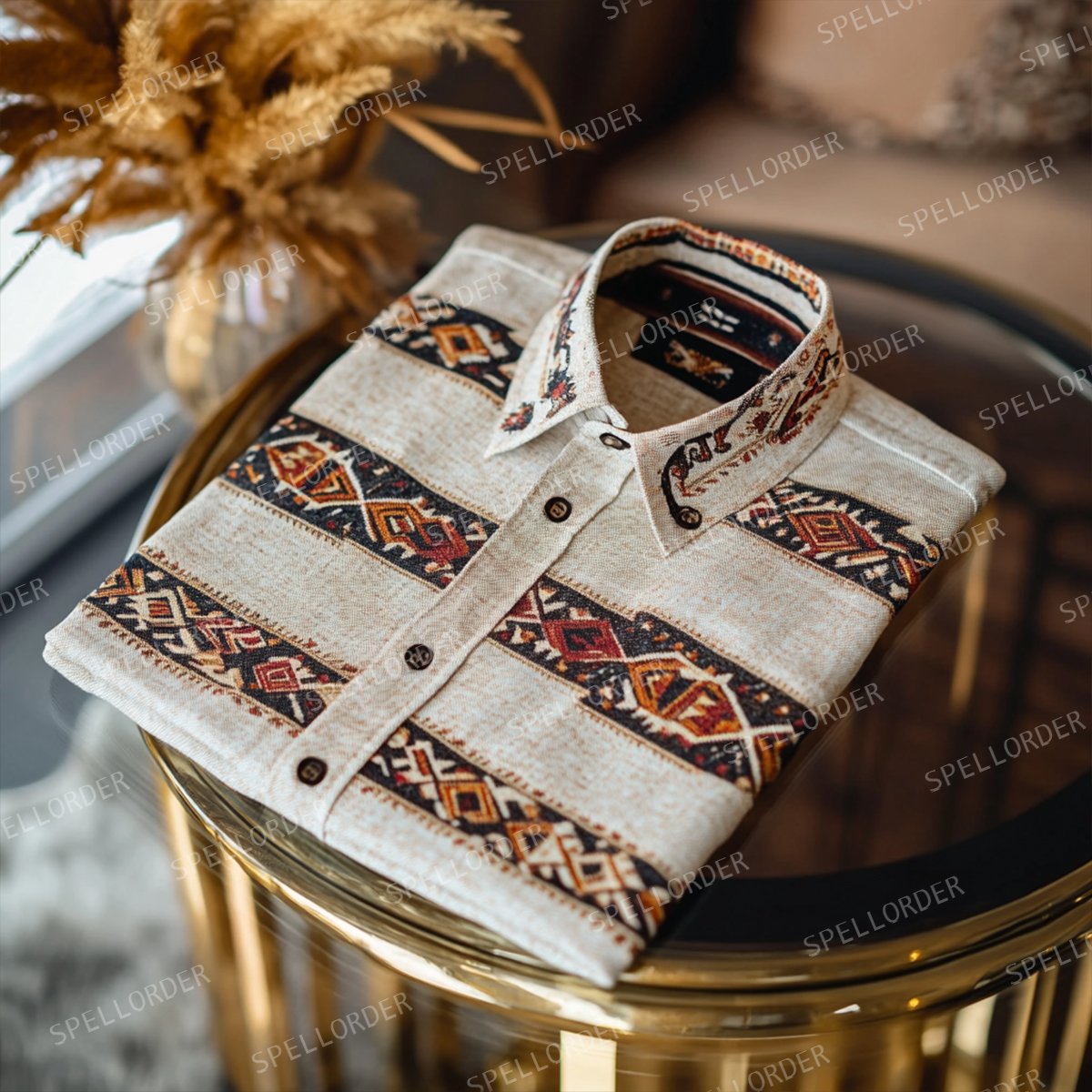 Men Classic Casual Linen Cotton Shirt