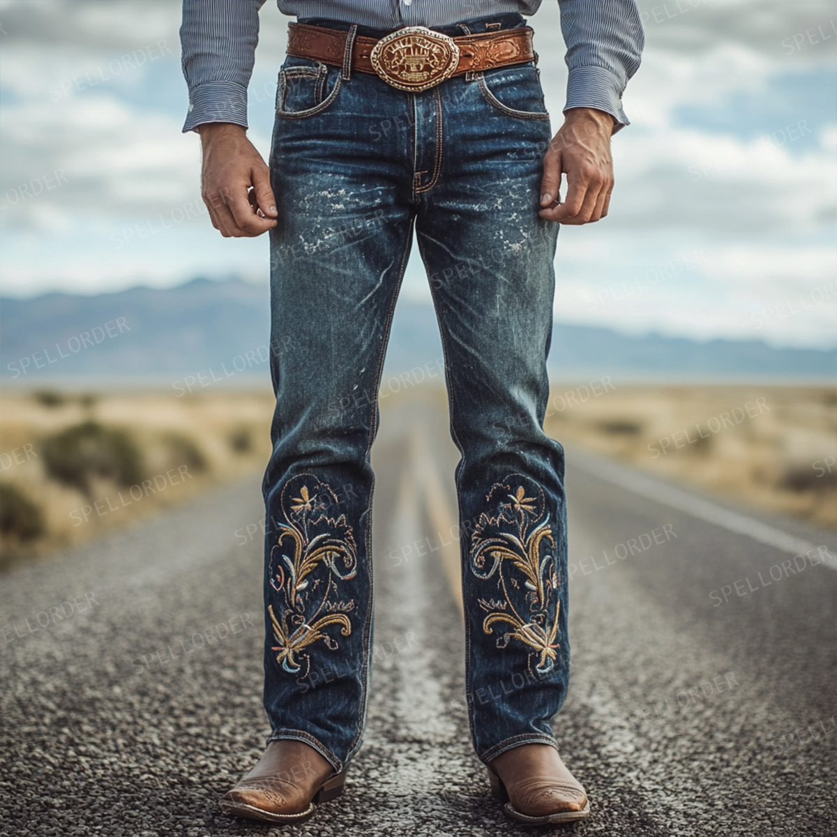 American western style jeans 