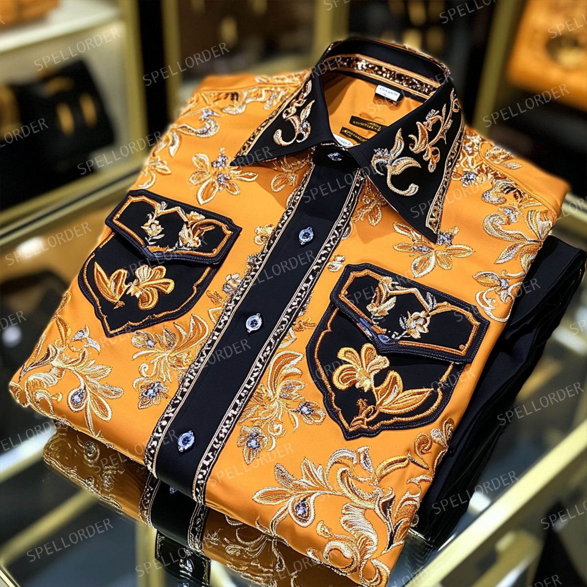 Western luxury exclusive design classic business vacation casual shirt