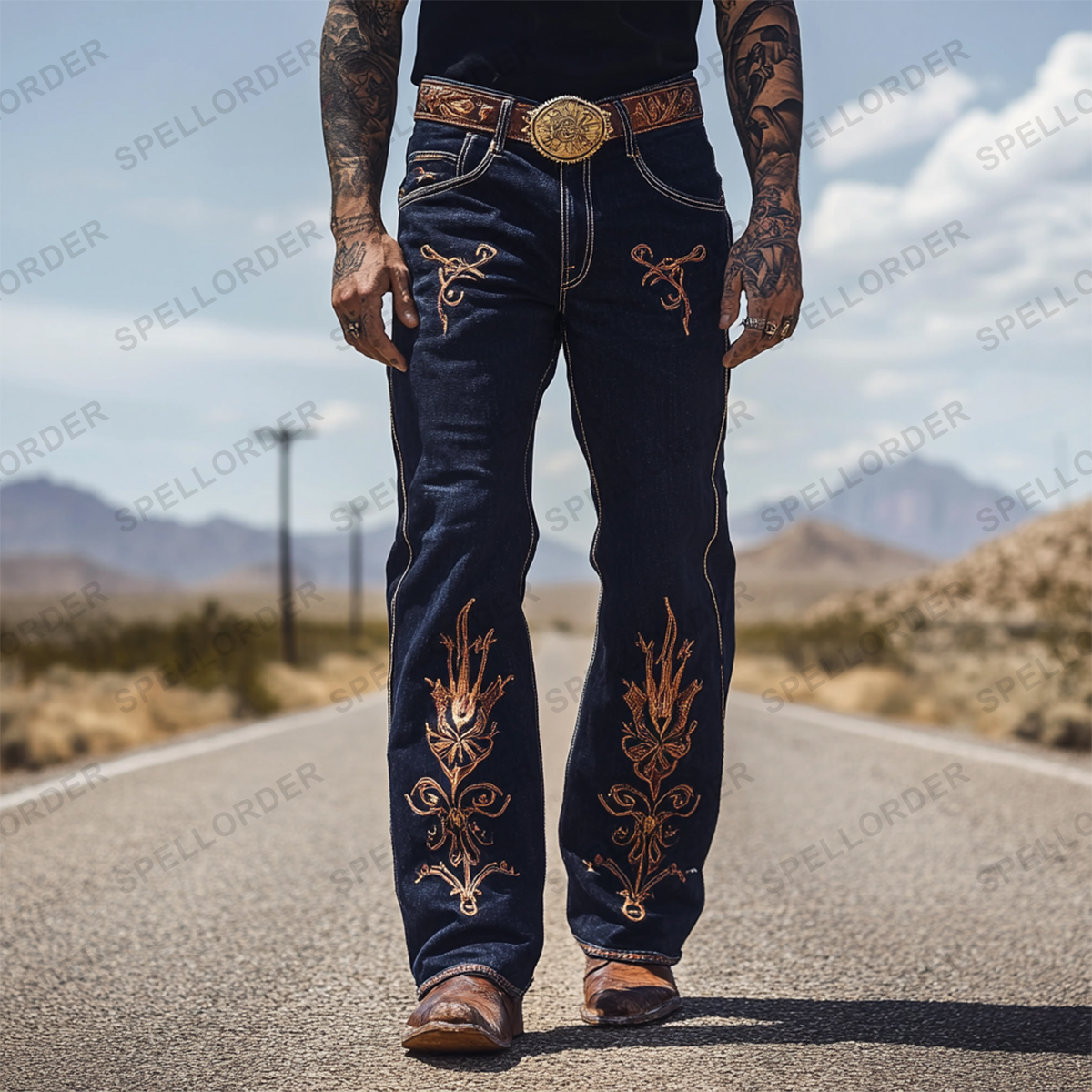 American western style jeans 