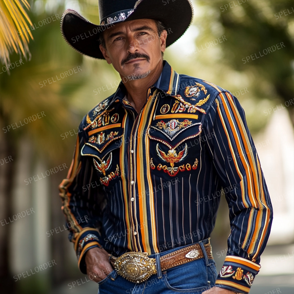 Western luxury exclusive design classic business vacation casual long sleeves shirt